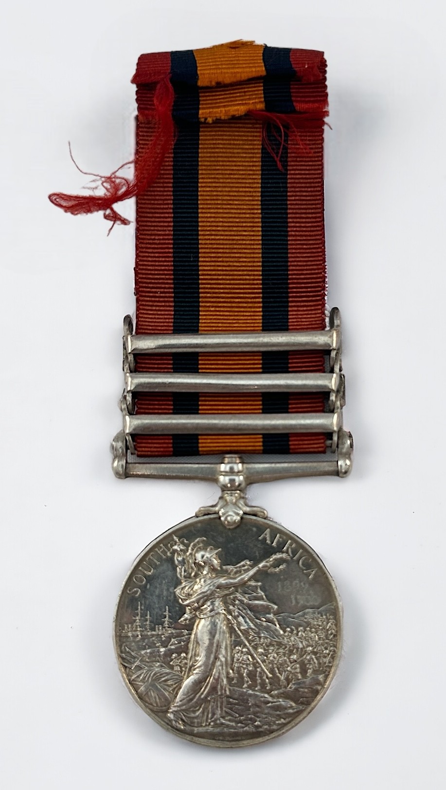 A Queen's South Africa Medal with three Clasps comprising Cape Colony, Orange Free State, Transvaal, - Image 2 of 2