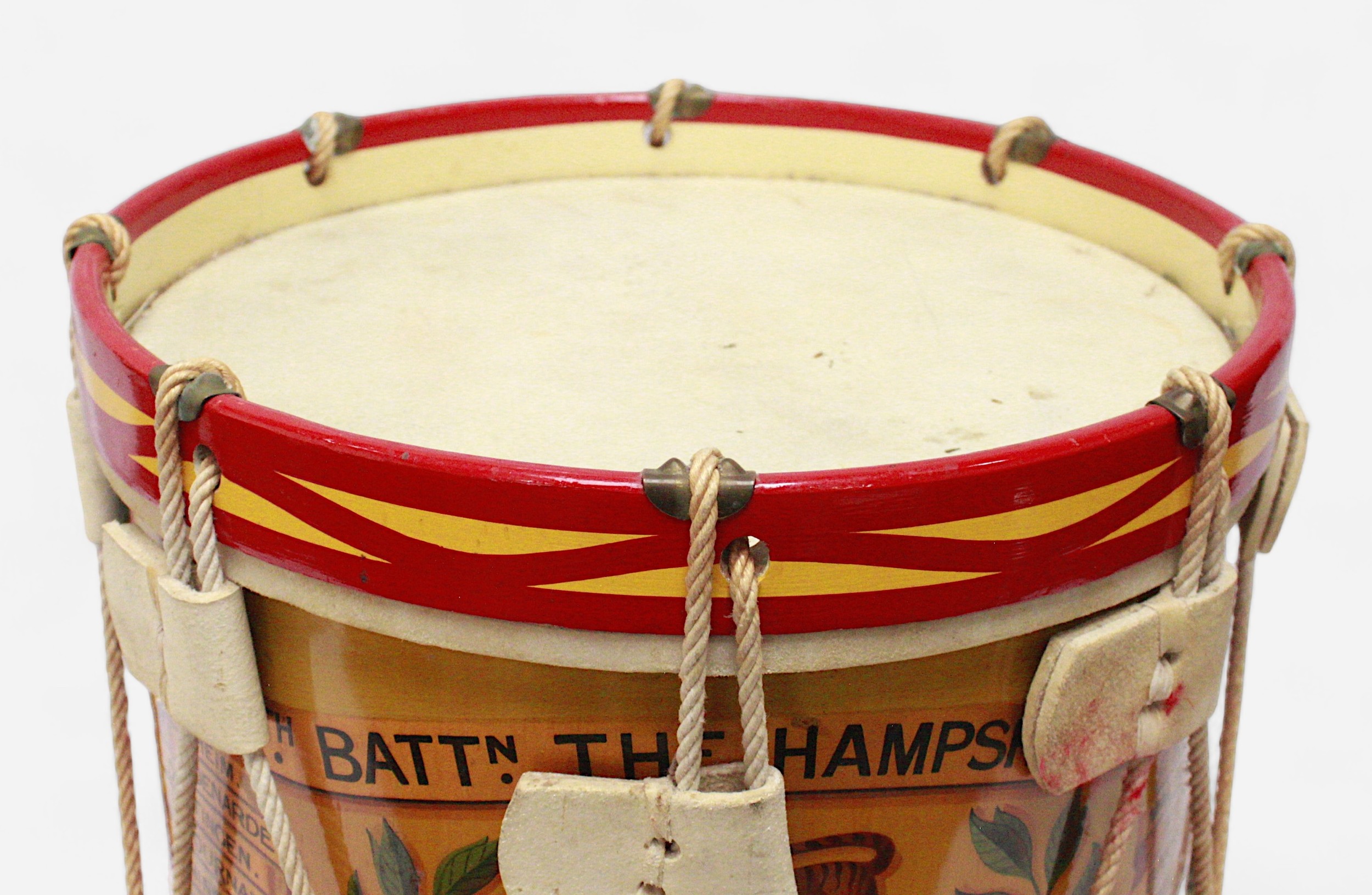 An early 20th century Regimental Side Drum made by H.Potter & Co, decorated to 'Duke of Connaugt's - Image 2 of 3