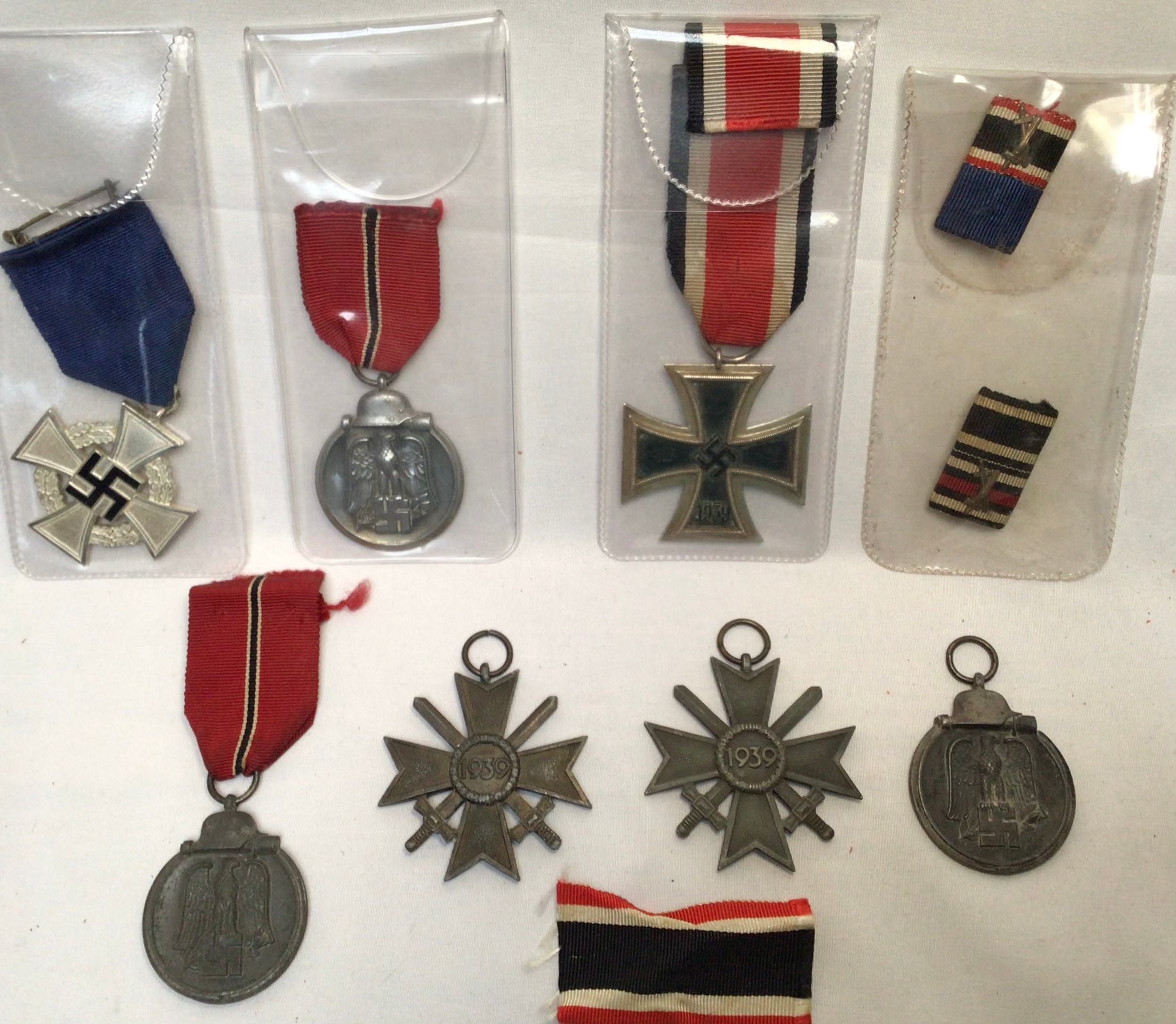 Seven various German WWII Third Reich medals, comprising three German Eastern Front Medals, one