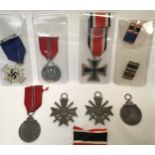 Seven various German WWII Third Reich medals, comprising three German Eastern Front Medals, one
