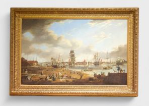 19th Century English School/ style of William Edward Atkins', ‘A large panoramic scene of Portsmouth