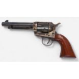 An Uberti Model 1830 Colt Peacemaker style 9mm blank firing six-shot single action revolver with