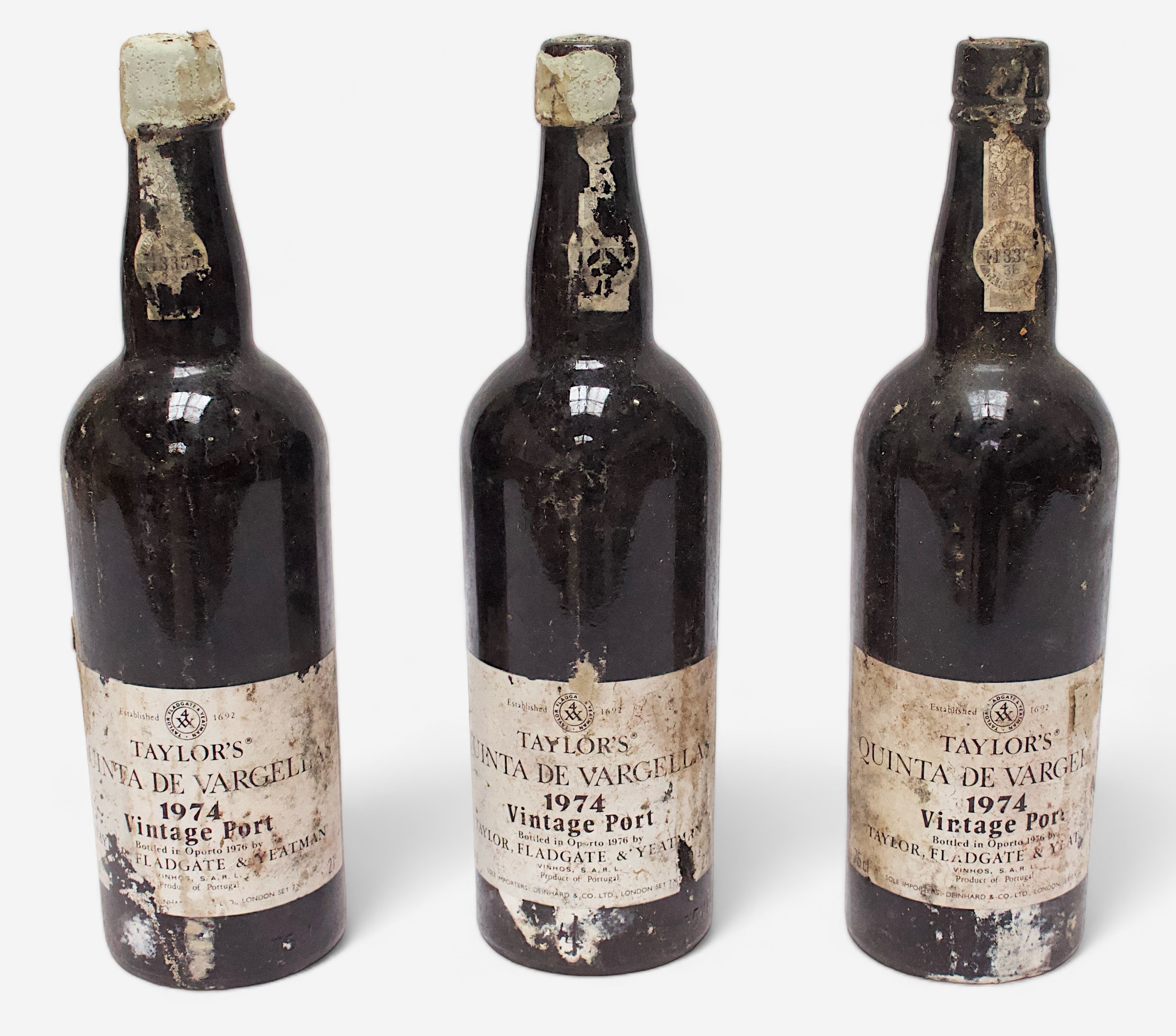 A collection of ten 75cl bottles of Taylors Quinta de Vargellas 1974 vintage port, varying ullage, - Image 6 of 7