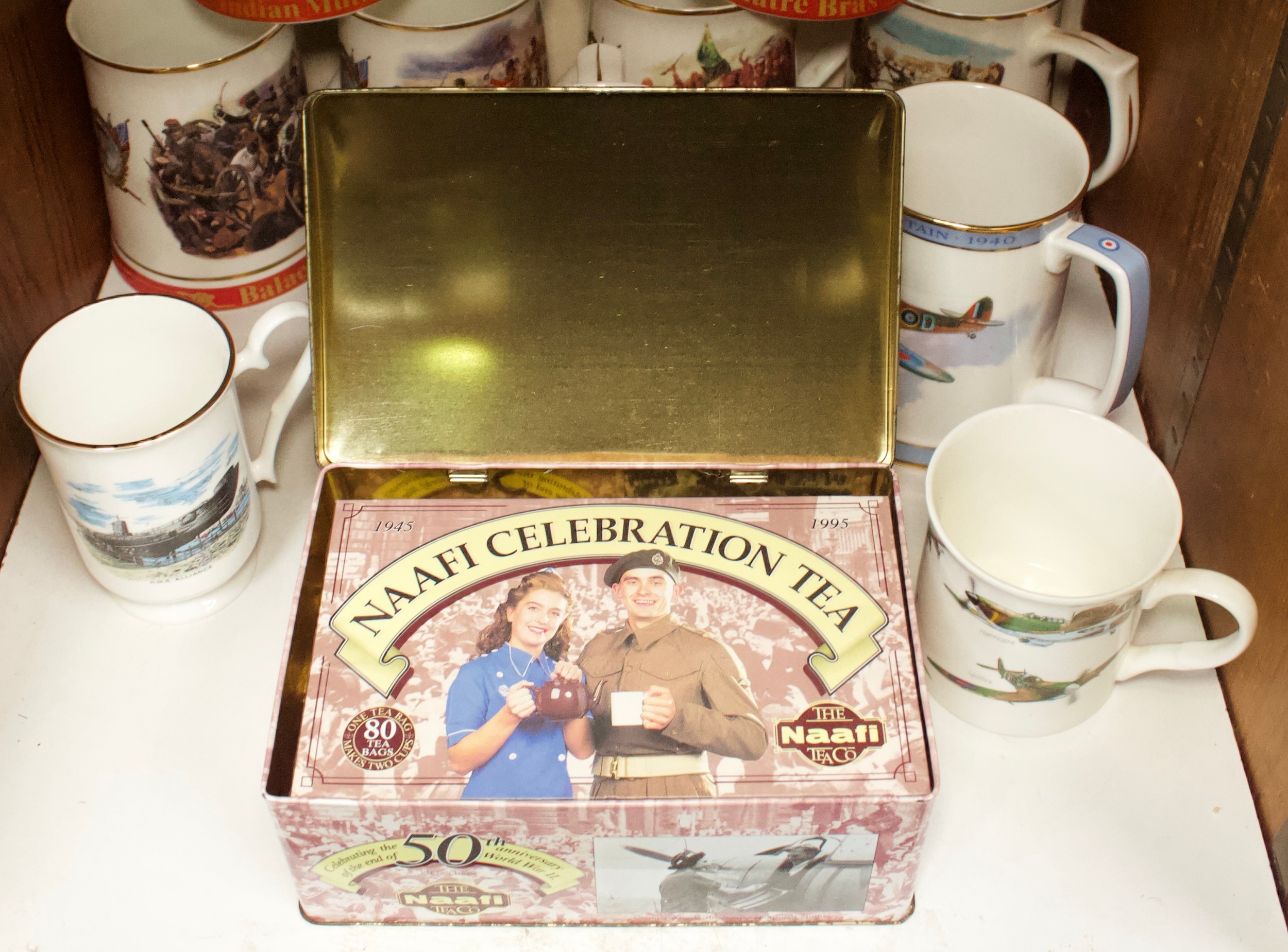 A collection of assorted commemorative military mugs and tankards, comprising a set of six Danbury - Image 2 of 2