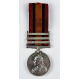 A Queen's South Africa Medal with three Clasps comprising Cape Colony, Orange Free State, Transvaal,
