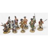 Nine Royal Doulton unglazed porcelain figures, ‘Soldiers of The Revolution’ series, all limited
