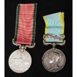 A Queen Victoria Crimea Medal with Sebastopol Clasp to 'G. JOHNSON H.M. SHIP ALGIERS, with ribbon,