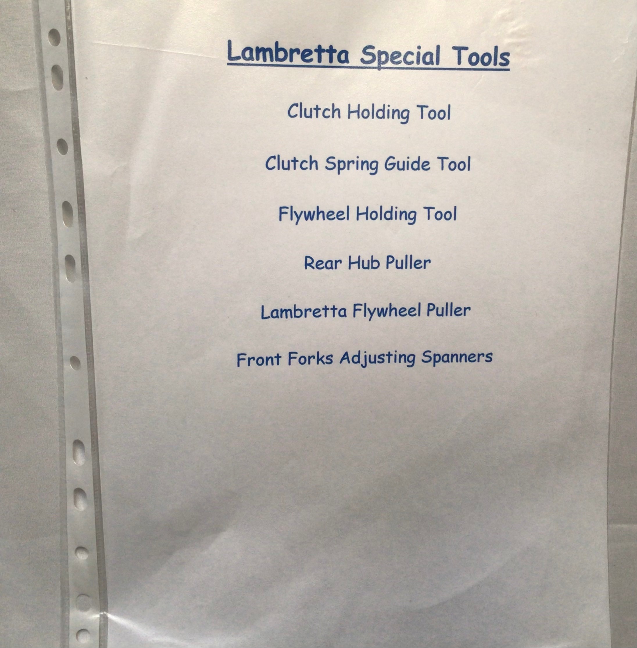 A small collection of assorted Lambretta Special tools including a clutch holding tool, clutch - Image 2 of 3