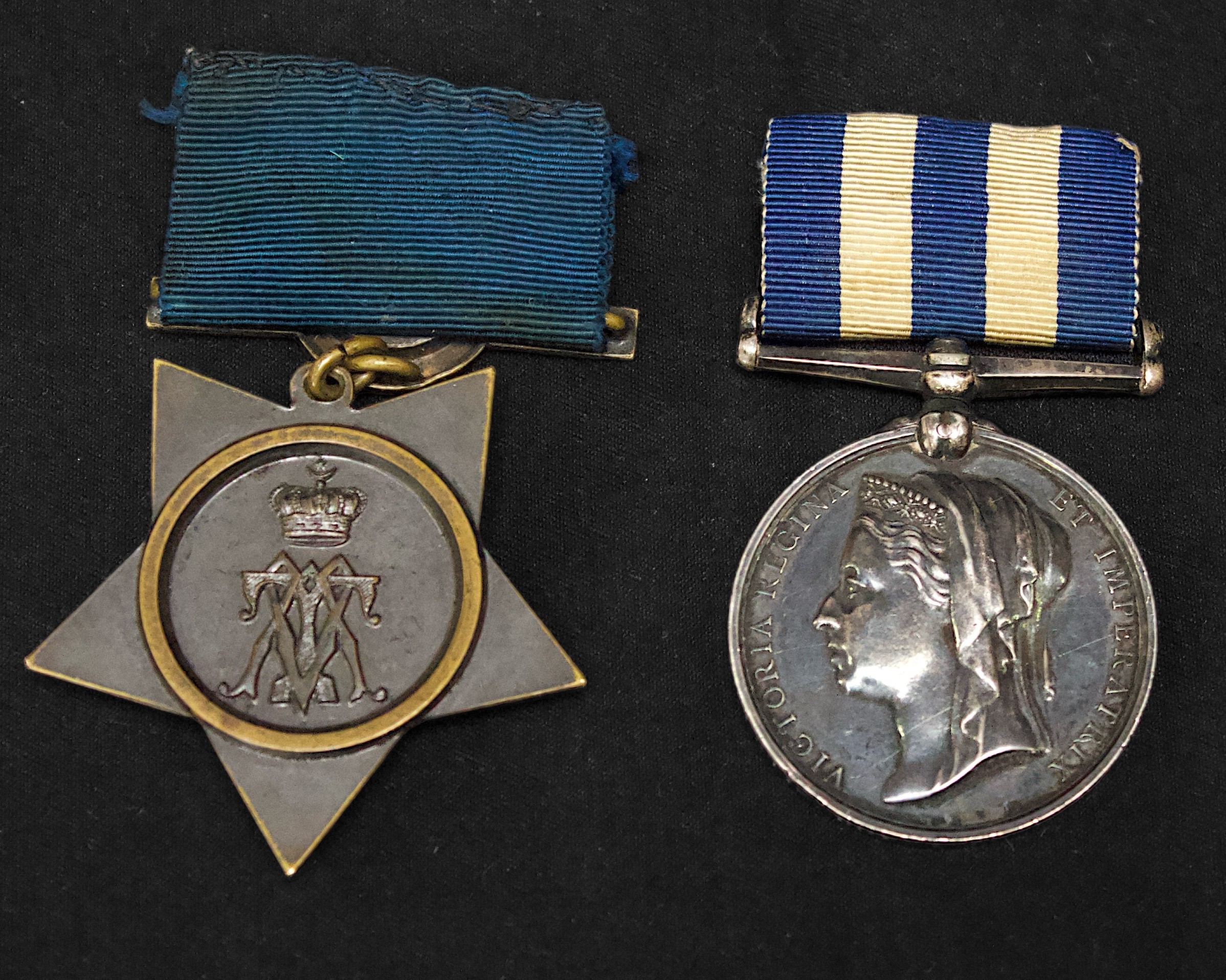 An Egypt Medal 1882-89, to F.W. Curtis, Boy 1st Class, HMS Briton, undated reverse, together with - Bild 2 aus 2