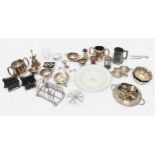 Elders & Fyffes Line, a collection of assorted silver and silver-plated wares and cutlery, including