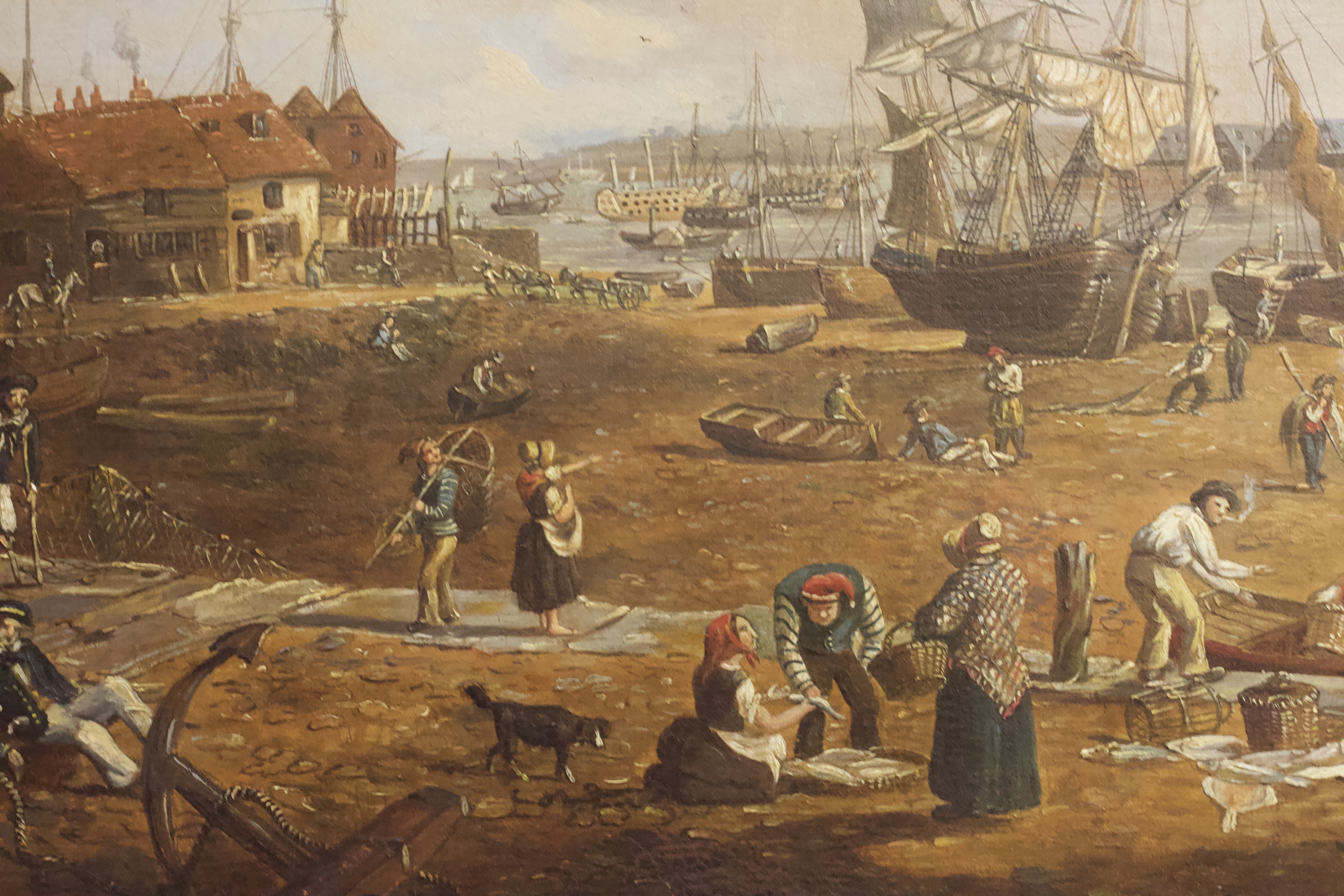 19th Century English School/ style of William Edward Atkins', ‘A large panoramic scene of Portsmouth - Image 2 of 7
