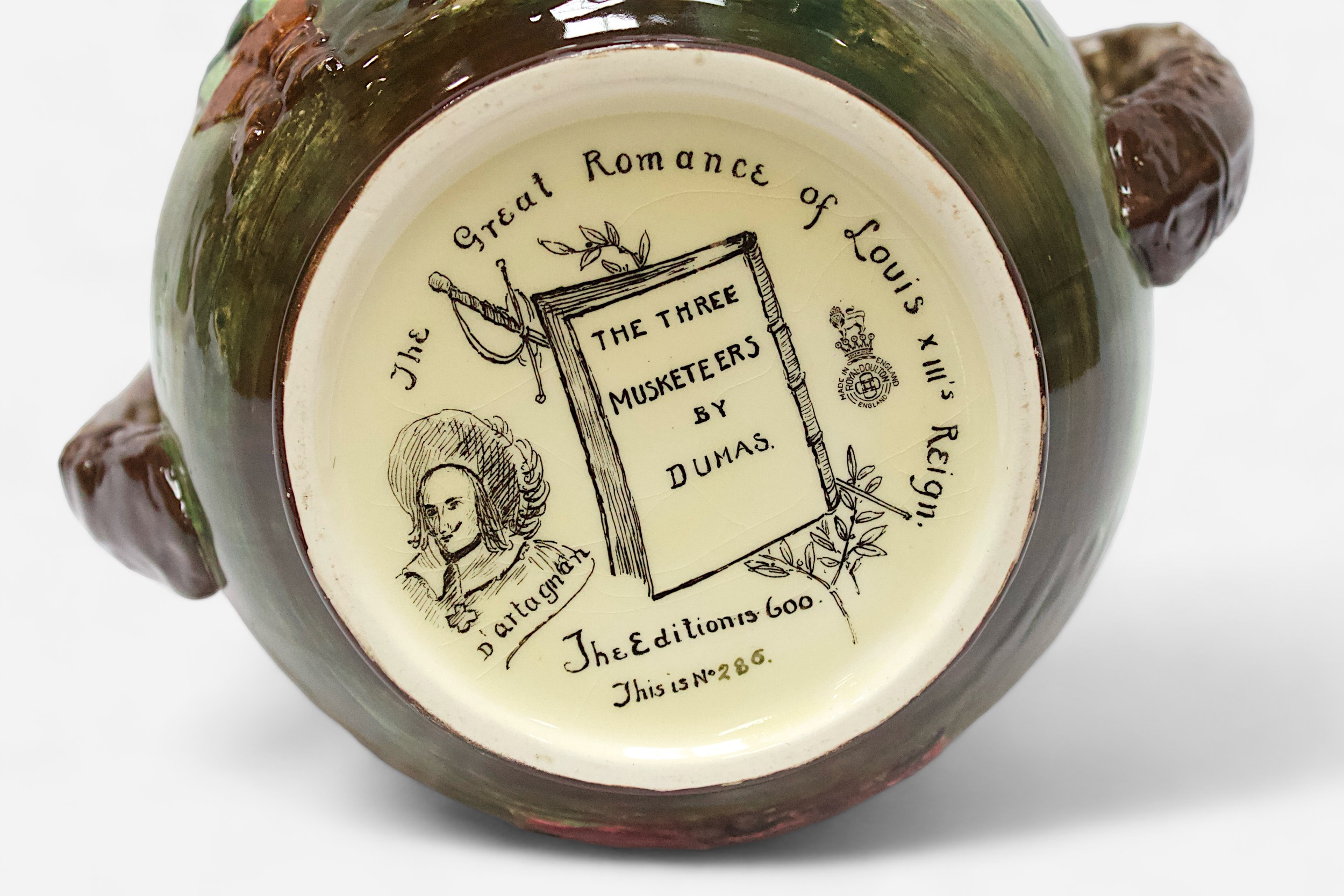 A Royal Doulton loving cup, ‘The Great Romance of Louis XIII Reign’ The Three Musketeers by Dumas, - Image 6 of 6