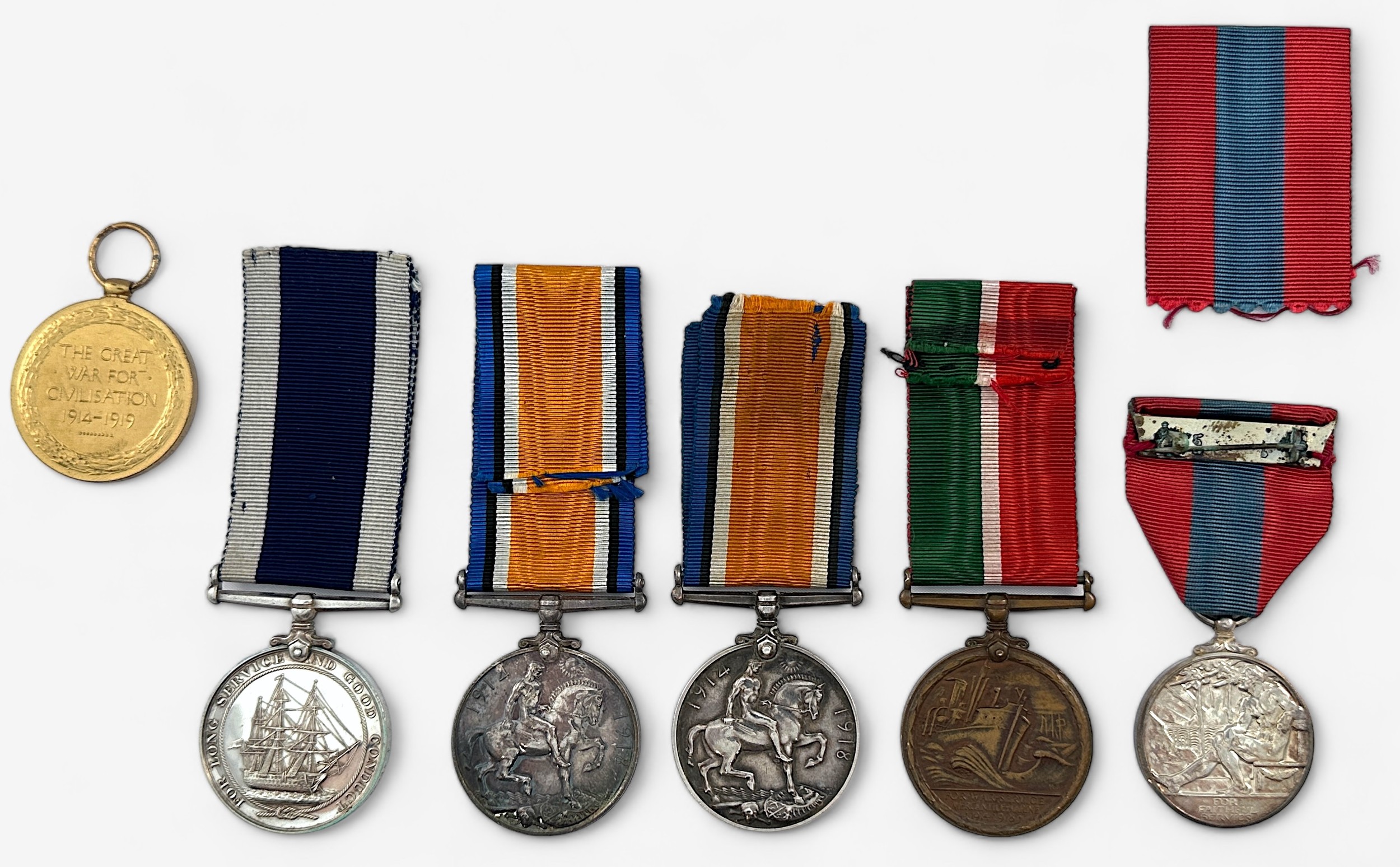 WW1 War medal to Capt A.H. Dickinson, A WW1 War Medal and Mercantile Marine War Medal pair to - Image 2 of 2