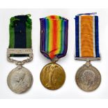 A Queen's Royal Regiment group of three to 4741 Pte F. Slaughter, comprising WW1 War Medal and