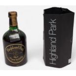 A bottle of Highland Park Black Label Malt Scotch Whisky, 18 Years Old, distilled in 1959, bottled