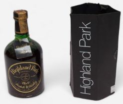 A bottle of Highland Park Black Label Malt Scotch Whisky, 18 Years Old, distilled in 1959, bottled