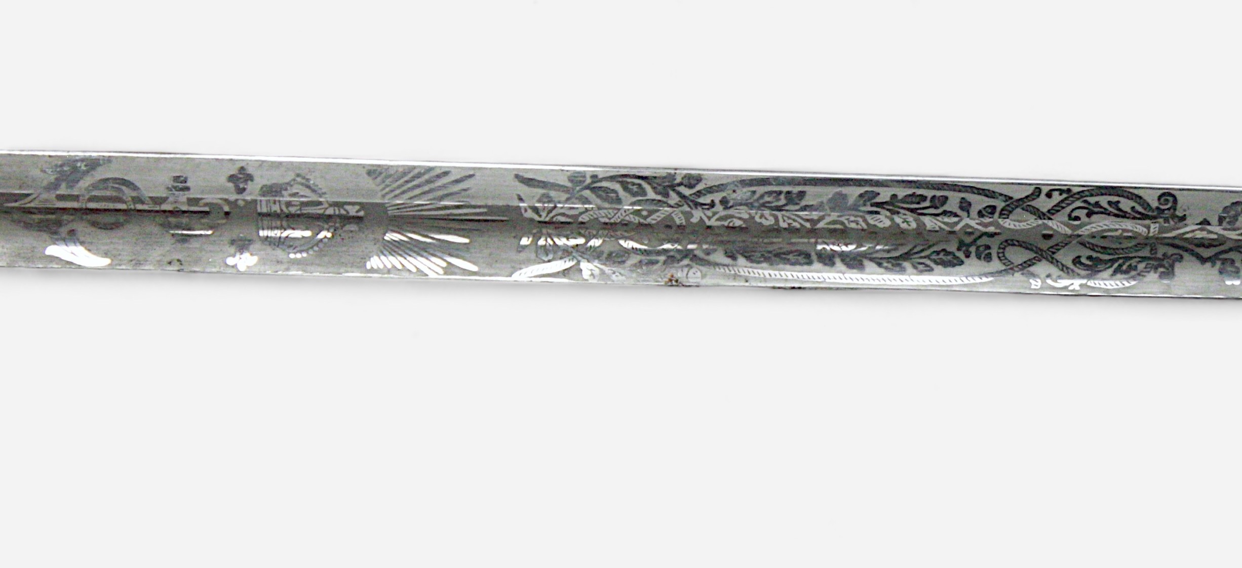 A British Naval Sword, c1900-1910 Pattern, with 31.5-inch/80cm long single-edged blade with 2/3 - Bild 3 aus 3