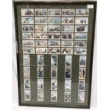 A framed montage of Will’s cigarette cards, ‘Life in the Royal Navy’, together with a framed set