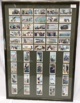 A framed montage of Will’s cigarette cards, ‘Life in the Royal Navy’, together with a framed set