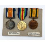 A WW1 group of three comprising War Medal, Victory Medal and Territorial War Medal 1914-18 to 8256