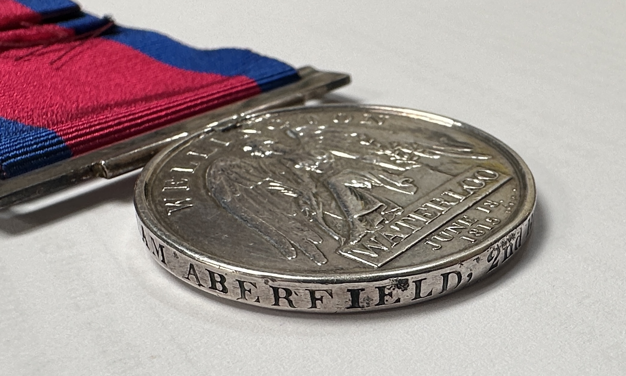 A Waterloo Medal 1815 to William Aberfield 2nd Battalion 95th Regiment of Foot, together with A3 - Image 5 of 6