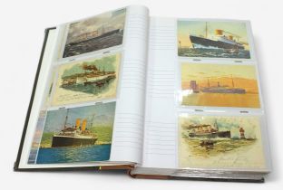 Approximately 148x early 20th century postcards, colour printed, various Imperial German Cruise