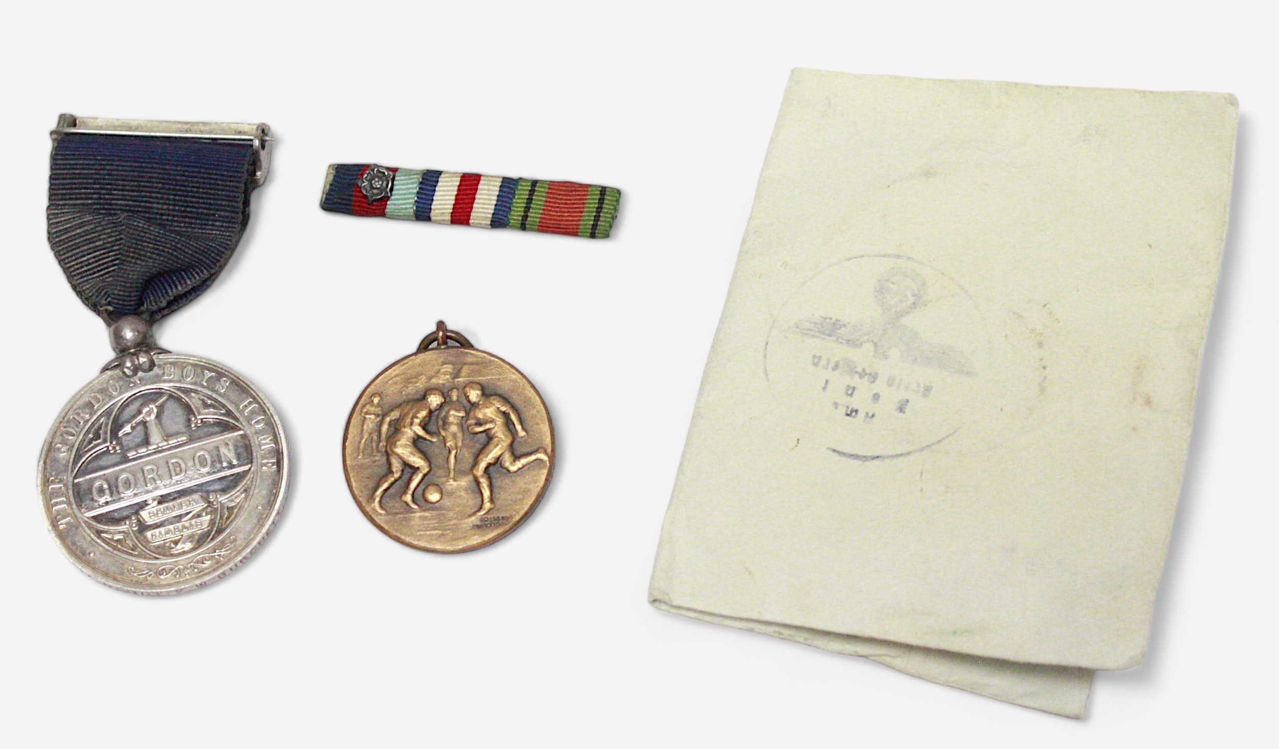 The Gordon Boys Home silver medal For Exemplary Conduct, awarded to ‘4187. Sergt. F.W. Burchett.’,