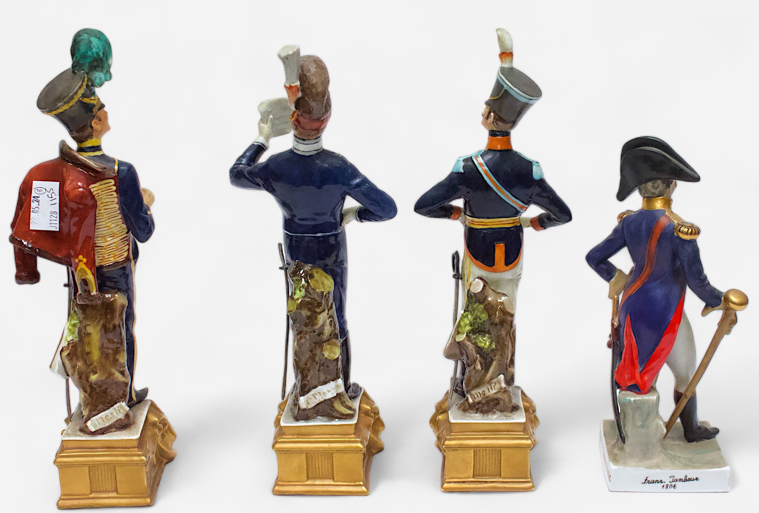 A set of six ‘Bruno Merli’ Porcelain figures of late 18th & 19th Century British Military - Image 5 of 5