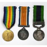 WW1 Royal Army Service Corps group of three to M2-184114 PTE S.S. Marshall, comprisng War Medal