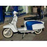 A 1966 Lambretta Li125 Special Series 3 scooter, finished in base candy blue and white, first