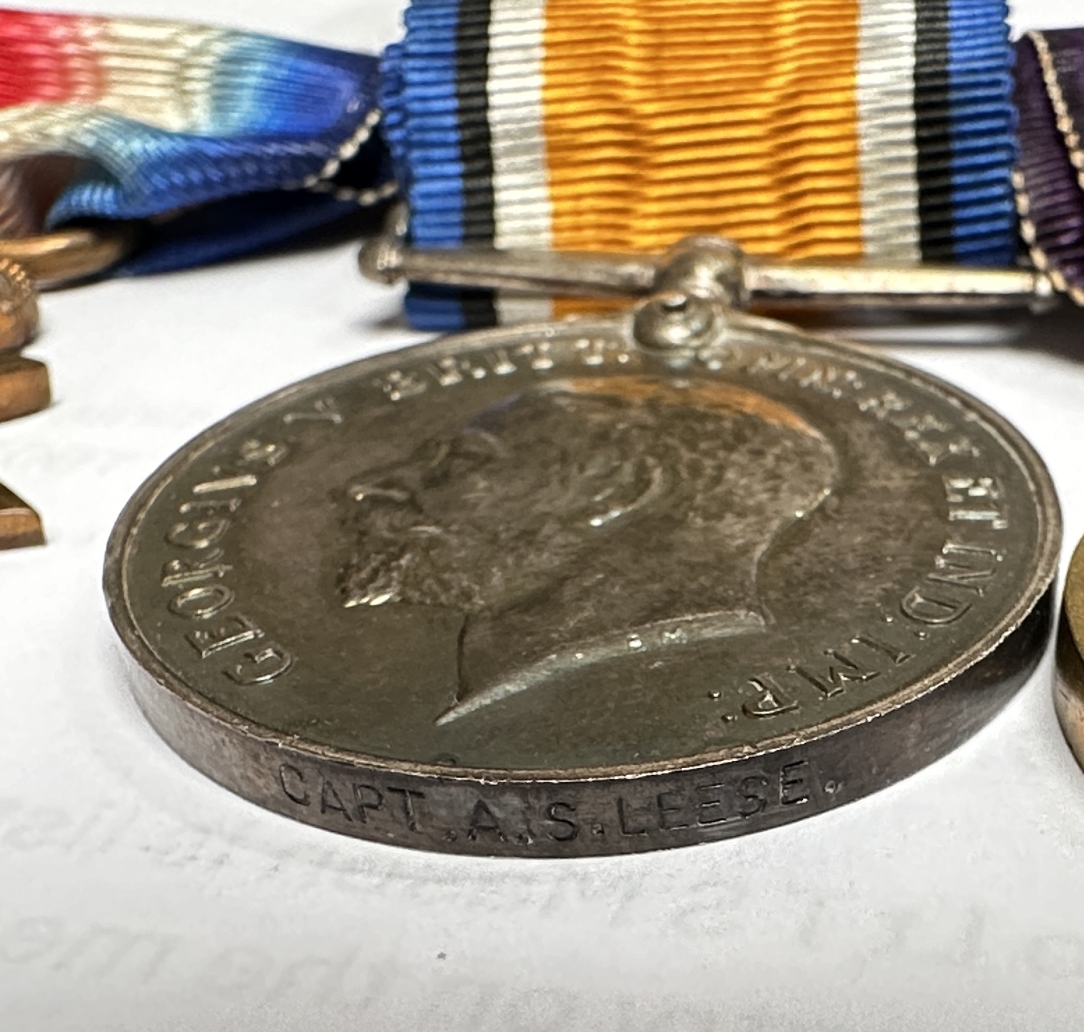 A WW1 Army Veterinary Corps Medal group of four comprising George V Africa General Service Medal - Image 5 of 6