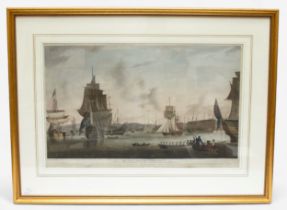 Robert Dodd. 'The Royal Dock Yard at Portsmouth, hand-coloured engraving, Published Nov. 1st 1790,