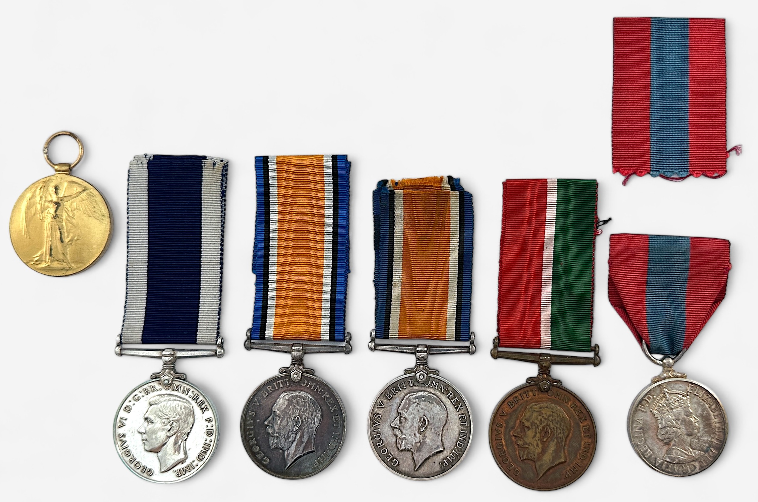 WW1 War medal to Capt A.H. Dickinson, A WW1 War Medal and Mercantile Marine War Medal pair to