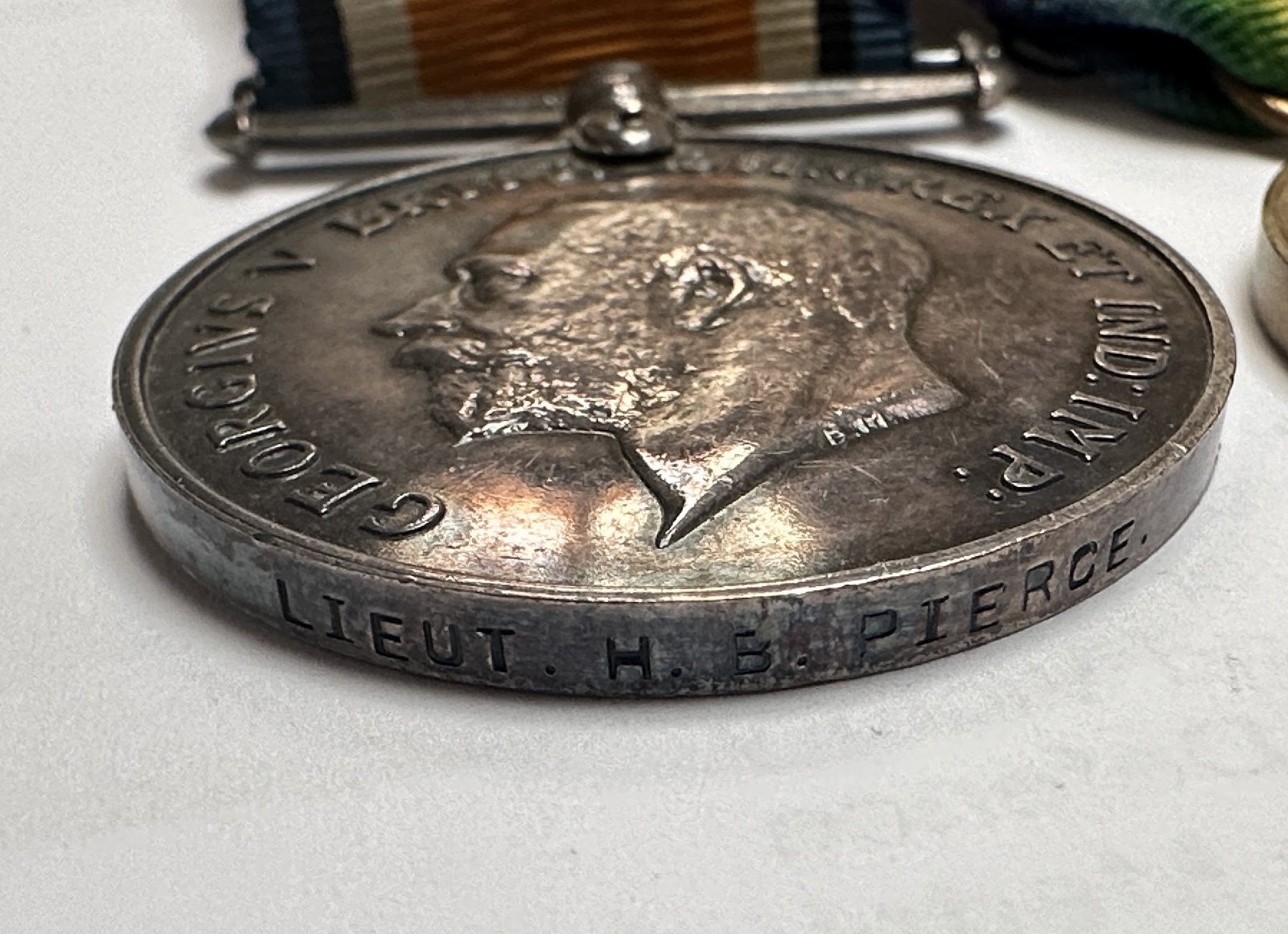 A WW1 & WW2 Surgeon's group to Lieut. H.B. Pierce Royal Welsh Fusiliers comprising British War Medal - Image 3 of 6