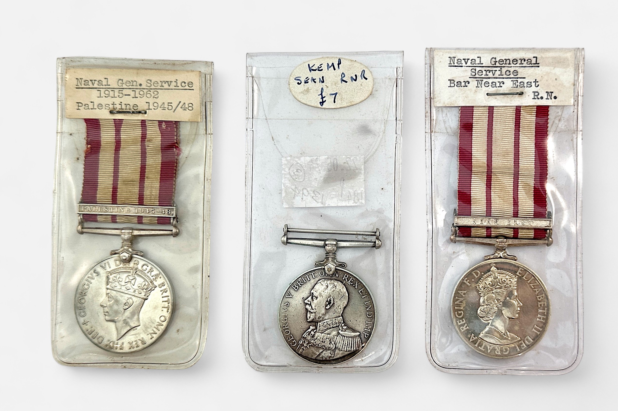 Two Naval General Service Medals comprising: Geoege VI NGSM with Palestine 1945-48 Clasp to CH/X.