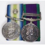 A South Atlantic Medal with Rosette together with a ERII General Service `medal with Northern