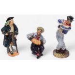 Three Royal Doulton figures, ‘The Hornpipe’, HN2161, 24cm high, ‘The Jolly Sailor’, HN2172, 17cm