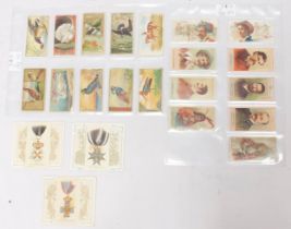 A collection of assorted late 19th Century USA cigarette cards, Allen & Ginter, twenty-two type
