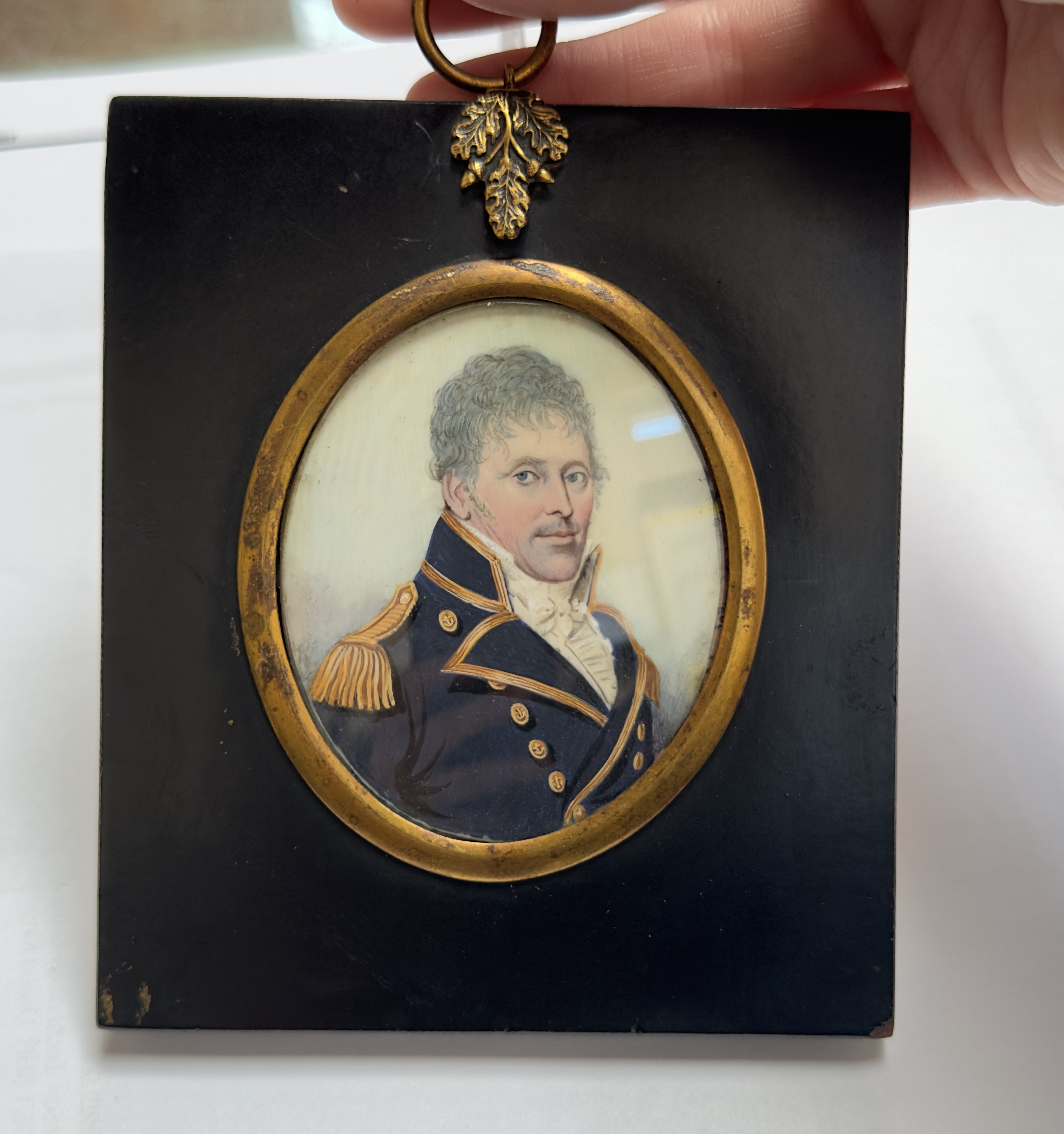 Attributed to Frederick Buck (1771 – c1839/40), An early 19th century oval portrait miniature of a - Image 6 of 6