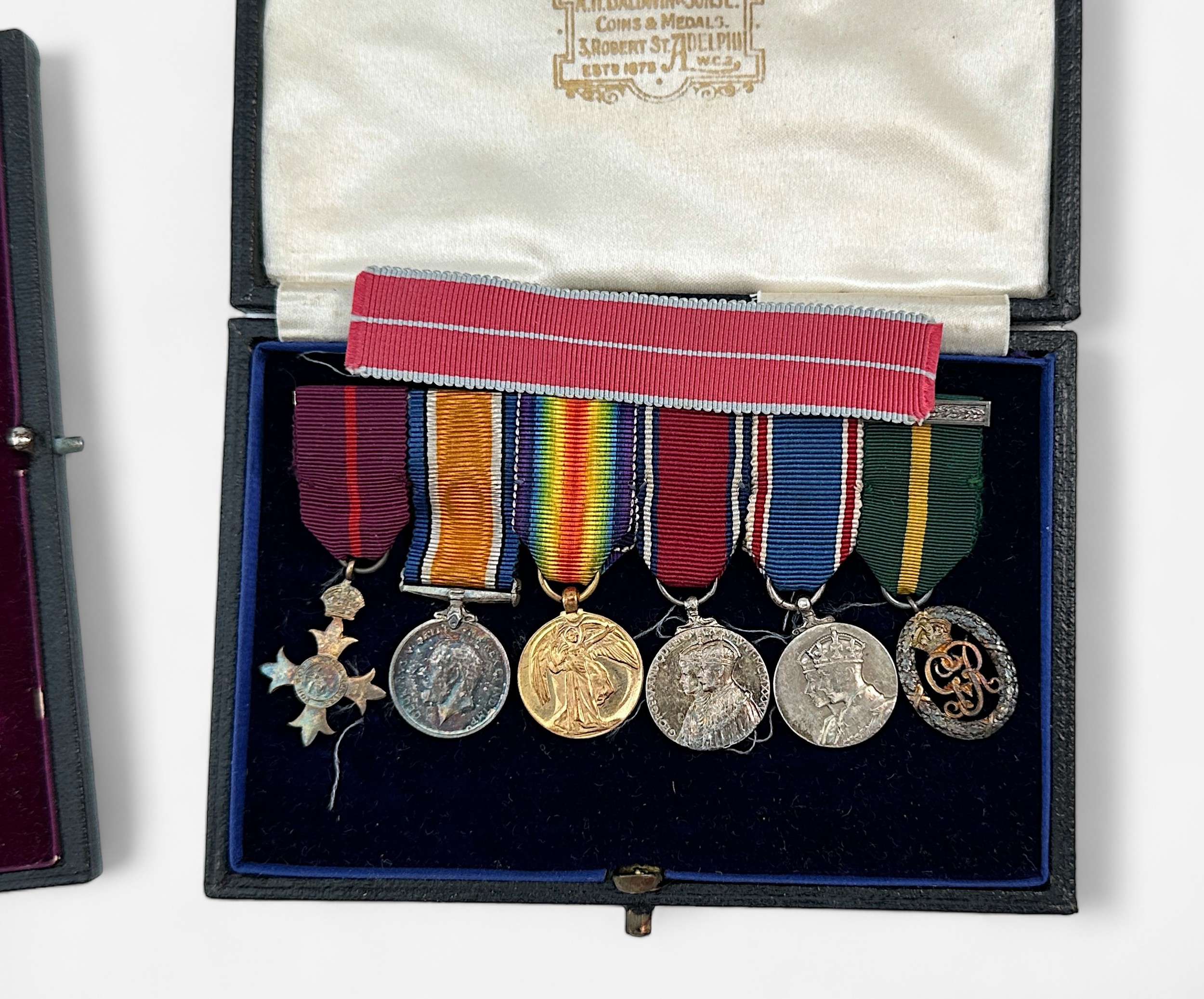 A WW1 RAF / R.E.T.V.F. Group of O.B.E. (Mil 2nd Type), War Medal, (missing Victory Medal), Geo. V - Image 3 of 5
