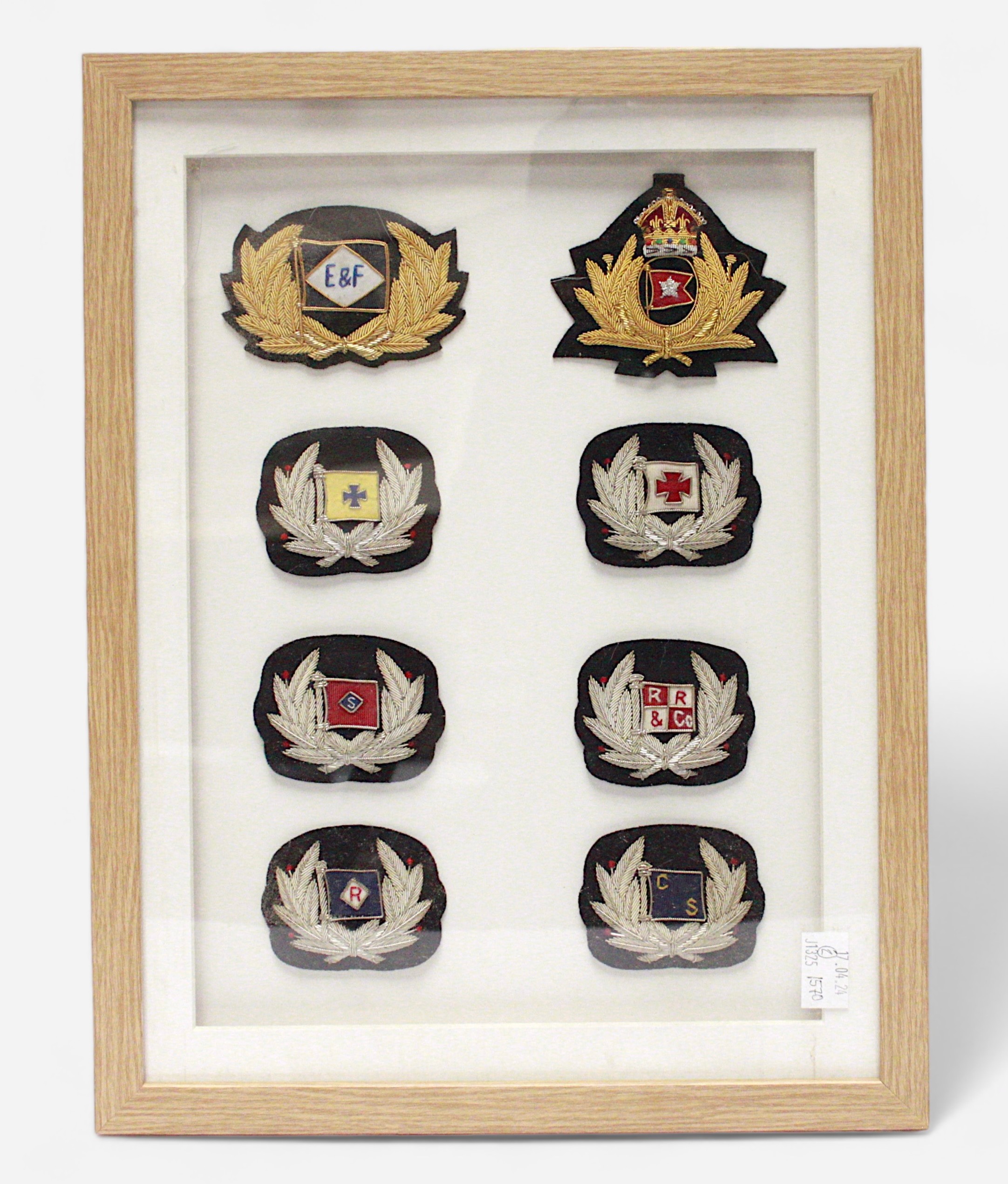 Shipping Line Officers bullion cloth cap badges, comprising Elders & Fyffes, including four enamel - Image 3 of 3