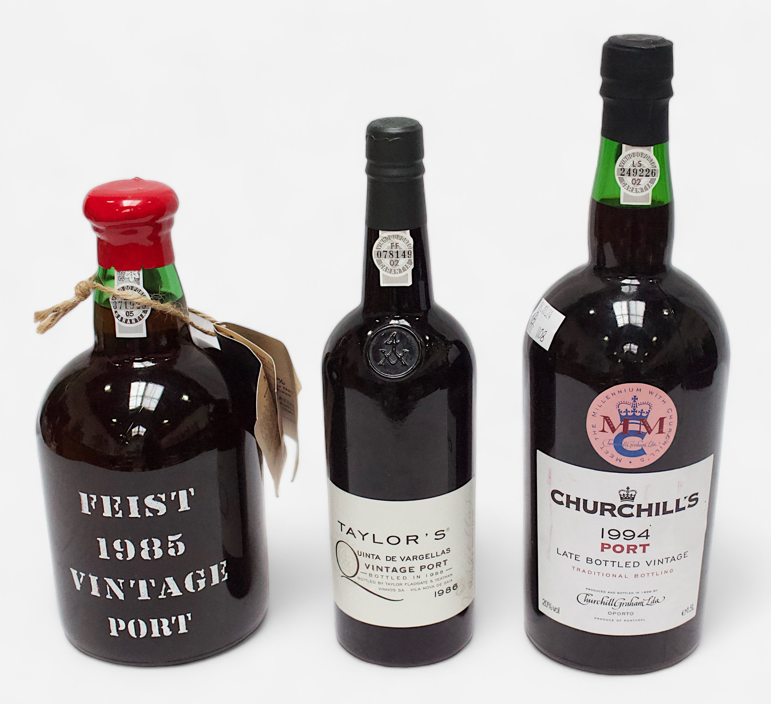 Four various bottles of vintage port, comprising Taylor’s Quinta De Vargellas, 1986, 75cl, 20.5% - Image 2 of 4