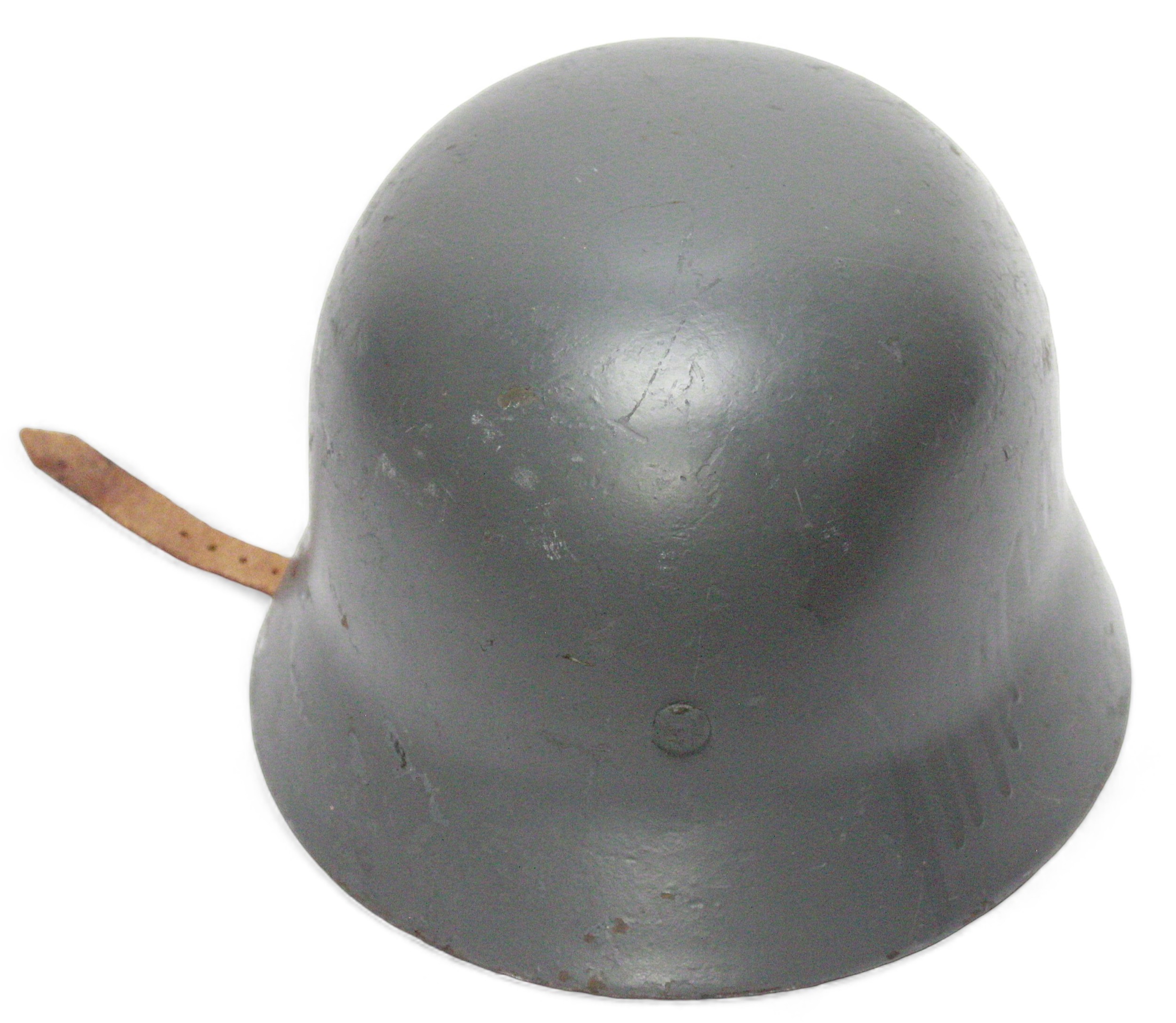 A WWII German Third Reich M40 Helmet, stamped SE64 / 7934, eight-tongue leather liner, size 57, grey - Image 3 of 3