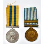 A ERII Korea Medal and UN Korea Medal Pair to PLY/X 5250 D.A. HIGGINS. MNE. RN. (Plymouth Division)