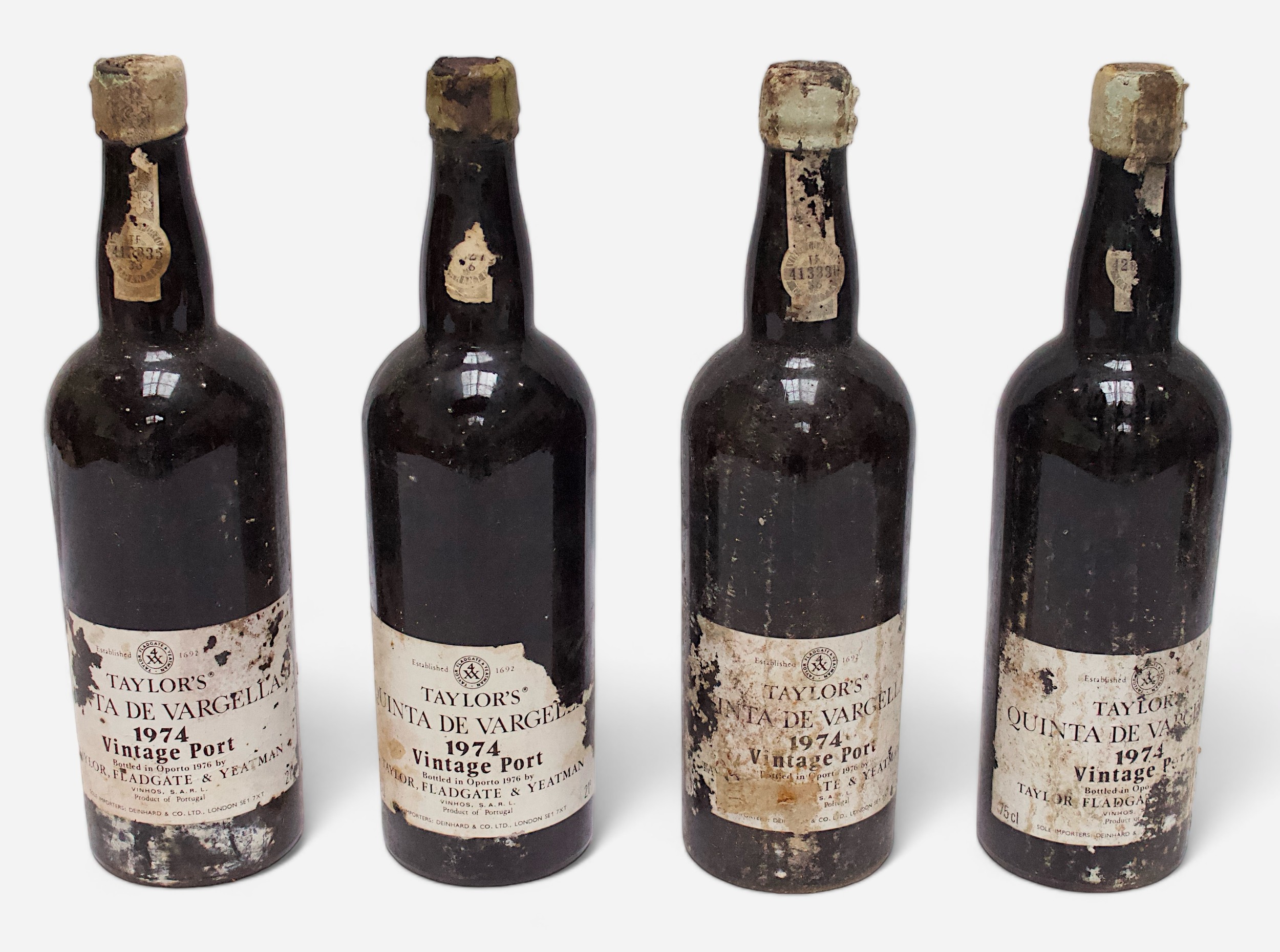 A collection of ten 75cl bottles of Taylors Quinta de Vargellas 1974 vintage port, varying ullage, - Image 2 of 7