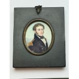 Attributed to Frederick Buck (1771 – c1839/40), A 19th century oval portrait miniature of a Naval