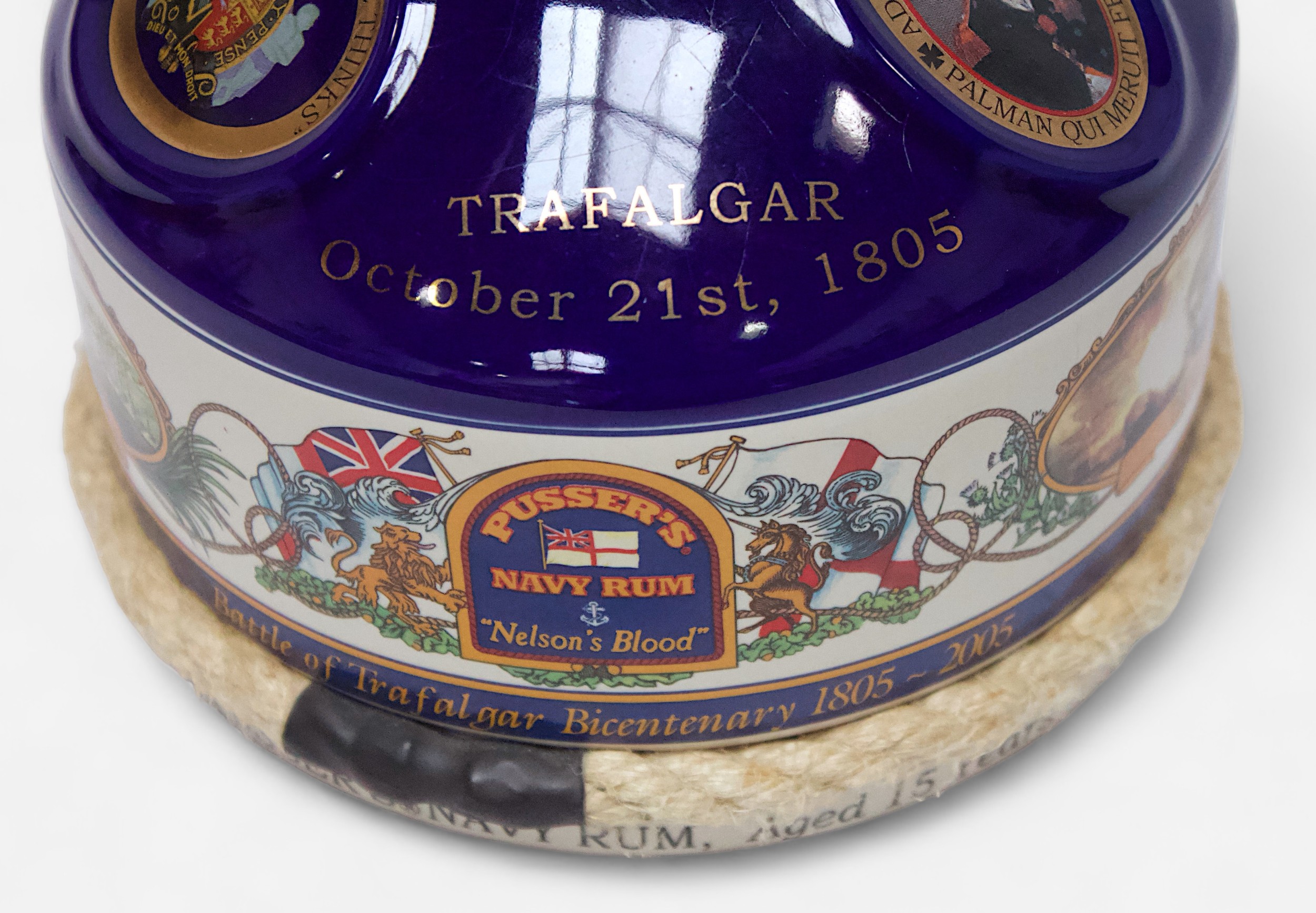 A bottle of Pusser’s Navy Rum ‘Nelson’s Blood’, Aged 15 Years, Battle of Trafalgar Bicentenary, - Image 3 of 3