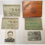 WWII British POW Interest: A small collection of items belonging to Reginald Ernest Richardson