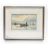 Colin M. Baxter (b.1963), ‘Submarine B4 returning to Hasler Creek, Gosport, circa 1910,’ signed,