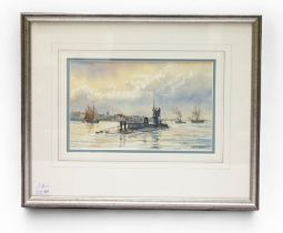 Colin M. Baxter (b.1963), ‘Submarine B4 returning to Hasler Creek, Gosport, circa 1910,’ signed,